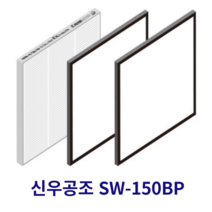 [호환] 신우공조 SW-150BP 전열교환기 아파트환기 시스템 필터, 헤파필터1+프리필터2매
