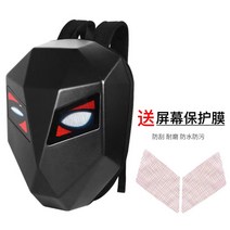 오토바이 배낭 LED 오토바이 배낭 남자 하드 쉘 방수 전체 헬멧 라이더 헬멧 가방, 아이언맨 - 헬멧 착용 가능 스크린 프로텍터