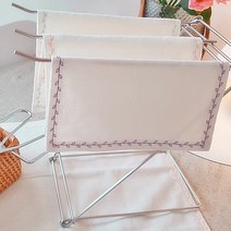 하니월드 꽃비 강화 자수소창행주 2겹행주 6개 Set (정련안된 행주), 보라