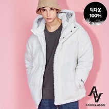 아키클래식 오리털 플리스 자켓. 덕다운 점퍼 아이보리
