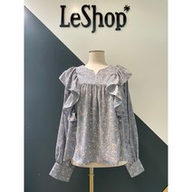 [르샵] (LB18BL160) 프릴 플라워프린팅 블라우스
