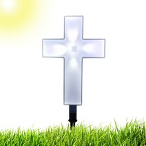 묘지를 위한 led 십자가 조명 장식 랜턴 방수 태양광 LED 크로스 램프, 한개옵션0