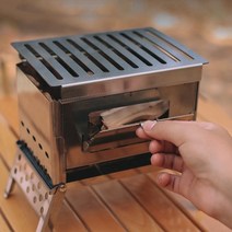 접이식화목난로 미니 휴대용 요리 나무 스토브 스테인레스 스틸 장작 히터 분리형 경량 용, 없음
