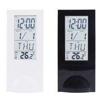 DYNN 온도 시계 투명 LCD 캘린더 _ 61348EA, 블랙