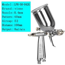 미니 HVLP 페인트 스프레이 건 페인트 분무기 자동차 LPH50 수리 페인트 분무기 RG3L, LPH-50 0.4mm