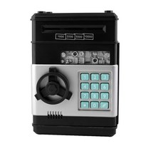 사무용금고 미니 인테리어 디지털 스마트 금고 eworld hot new piggy bank mini at money box safe 전자 암호 씹는 동전 현금 예금 기계 선물, 1-금