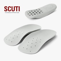 SCUTI 기능성 아치 평발 깔창 바른자세 교정 신발 인솔, 베이지(SOFT), M