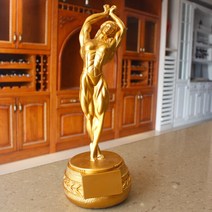 보디빌딩 피트니스 우승 피규어감사패 상패 헬스트로피 실버 상폐 기념품, 아미그린