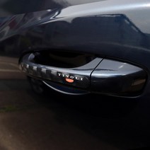 가오 티볼리 에어 아머 DIY 도어외캐치 도어 손잡이 스티커 랩핑 인테리어 로고 튜닝 용품, 티볼리 에어-화이트