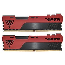 Patriot Memory Viper Elite II DDR4 16GB(2x8GB) 3200MHz 게임용 RAM 키트 블랙/레드 -10091