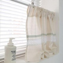 작은창커튼 노렌 레이스 주방가리개 반커튼 민트색 바란스 책장커텐 세탁실 다용도실 수납장