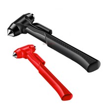 브라더피 긴타입 차량용 비상용 탈출 망치 비상 안전 휴대용망치 1개, 레드