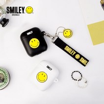 SMILEY ORIGINAL AirPods Keyring Case 스마일리 오리지날 에어팟 케이스, 화이트