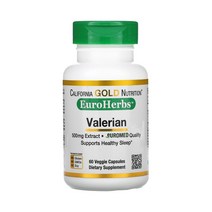캘리포니아 골드 발레리안 Valerian EuroHerbs 500mg 베지 캡슐 60정 쥐오줌풀