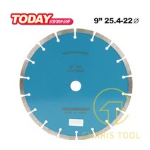이화다이아몬드 9인치 마른날 LES 9B 재단기용 보도블럭 점토블럭 화강암 대리석 인조석 다이아몬드날 절단날 핸드 그라인더 그라인더날 컷팅 EHWA 카리스툴, 1개
