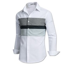 제이붐 남성용 삼색배색 옥스포드 긴팔셔츠 E061