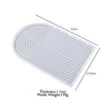 도자기공예 만들기 도구 물레 DIY시멘트 U 자형 트레이 도자기 금형 DIY 콘크리트 석고 아치 무지개 배경, 01 01