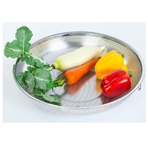 일음쇼핑^^m올케이 타공 야채 채반 4호 중 주방용 조리용 스테인레스 스텐 다용도 타채 물기빼기일medi^^