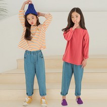 미니로이 토미 남여아 데님 팬츠 주니어 초등학생 키즈 밴딩 바지 청바지