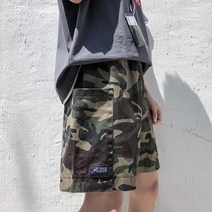 남성 여름 밀리터리 밴딩팬츠 카모패턴 데일리 스트릿