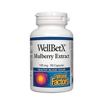 Natural Factors WellBetX 뽕나무 추출물 허브 제 90캡슐, 1