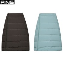 핑 겨울 여성 뒷밴드 구스 다운 미디 큐롯 스커트 121B4PC482_BM
