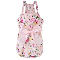 Pet Skirt Dog Cat Plaid Dress Bow Tie Cute Clothing Puppy Medium Large Costume Outfit Clothes, 01 Pink_01 XS