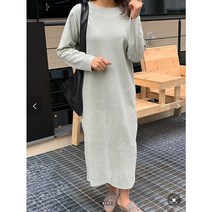 코듀로이 골덴 벨벳 라운드 롱 골지 원피스