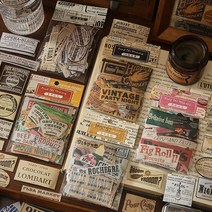 기억을 찾아서 빈티지 조각 다꾸 스티커 8종, 7.기억7