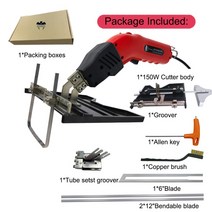우드락 열선 커터기 펜형 스치로폼 절단기 공업용 전지 가위 전기 작업 가위집 폼 커터 나이프 폴리스티렌 스티로폼 핫 와이어 절단 도구 조각기, 48.150W two groover - AU