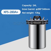 휴대용 스테인리스 스틸 가열 오토클레이브 고압 살균기 냄비 압력 스팀 외과 의료 18L 24L, [01] 18L