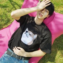 토모나리 토모나리 시바견 오버핏 티셔츠