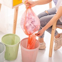 라탄 휴지통 + 리필봉투 5봉 모음 쓰레기통, 라탄휴지통 소 블루, 리필봉투 5봉(색상랜덤)