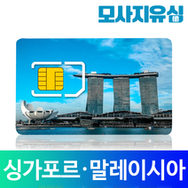 모사지 싱가포르유심 말레이시아유심 데이터 무제한 4G LTE 코타키나발루 유심칩 싱텔 막시스, 데이터 매일 1GB씩 (연장불가), 4일