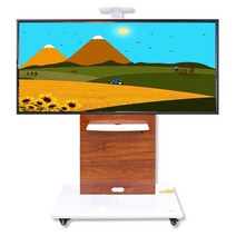 대형 이동식 이동형 티비 스탠드 거치대 받침대, T60(체리목)