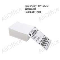 감열 라벨 프린터 용 4x6 100x150 100x200 100x180 스티커 지 메이커 바코드 DHL UPS Shopify, CHINA, Fold 100x150-500