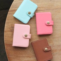 GJW5958BC 월 예쁜 케이스 패션 멀티 남성 커플 저렴한 20대 선물 기념일 대학생 명함케이스 친구 동전 답례품 남자 이쁜 여갑 똑딱이 카드 지퍼 학생 특이한 슬림 예쁜동전 지갑 여자 명함 여성 여성용 미니 가성비 지갑 베이비핑크/민트