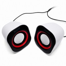 5myshop_DDZONE DS-800 화이트 USB 2채널 스피커 디자인 귀여운 예쁜 판촉용 2 고급 책상_5myshop, 무옵션상품임!!