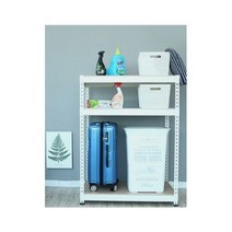 신한앵글랙 스마트랙 2단(백색) 조립식 아파트베란다 대피실 철제앵글 창고 렉 수납 선반 코스트코고릴라랙 팬트리 펜트리 800X600 (가로X세로), 1개