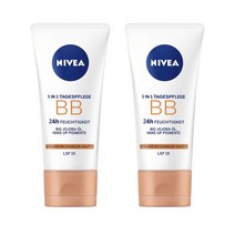 니베아 독일 데이 BB 크림 50ml 2팩 미디움 다크 NIVEA Tinted Day Cream Essentials 5in1 BB Medium / Dark