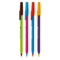 모나미 153스틱 비비드볼펜 0.7mm 1타스, 코랄, 4개