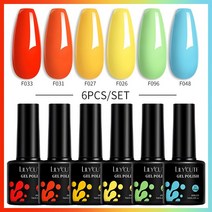 네일도구 네일셋트 네일킷트 LILYCUTE 7ML 써멀 젤 매니큐어 세트 6PCs 가을 겨울 3 레이어 색상 변경 반영구 소크 오프 네일 아트 바니시, 25 54324-11
