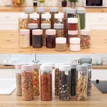 올리오 냉장고 냉동실 원형 정리 보관 소분 용기 정리함 세트 대형 1000ml 5개, 인디핑크