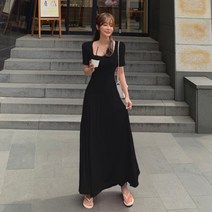 떳다그녀 데이픈 스퀘어 롱 원피스