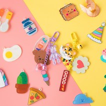 솜씨키트 슈링클스 마술종이 키링 만들기 DIY 키트, 화이트+퍼플, 풀패키지+종이(6장)추가