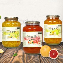[2kg 대용량 무료배송] 아름담은 수제 꿀 과일청 5가지 맛 (유자 생강 레몬 자몽 한라봉) 2kg 벌크형 차 청 세트, 1box, 1병, 수제 유자청2kg
