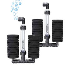 AQUAPAPA 최대 180L55갤런의 프라이 베타 새우 수족관 어항용 바이오 스폰지 필터 2개 팩. 더블 USA 미국