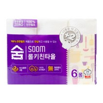 숨 천연펄프 롤키친타올, 6롤, 1팩