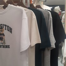 리트머스 3층 시원한 원단 곰순이 곰돌이 커플 추천5색상 남여공용 반팔 티셔츠 TU290-M-99