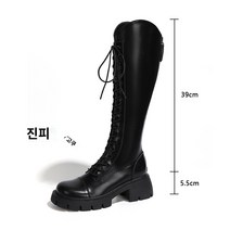 키높이 앵클 통굽 부츠 앞 지퍼 워커녀 겨울 송편 가보시 웨지 별빛스토어 가죽 긴 부츠 암컷 2022 가을과 겨울 v